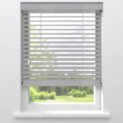Kwantum Fenstr Bamboe Jaloezie Wessel Wit 50mm