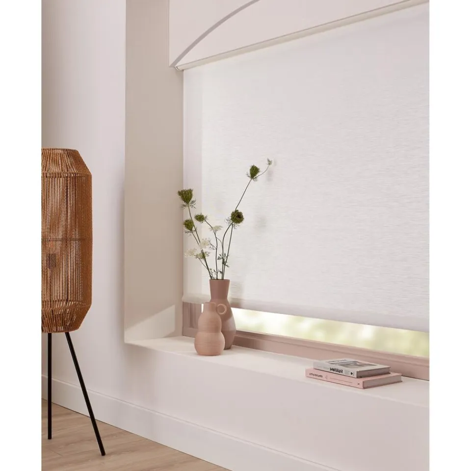 Kwantum Fenstr Rolgordijn Fleur Wit Transparant
