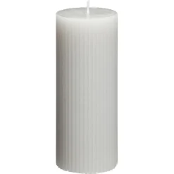 Kwantum Kaars Rustiek Ribbel Grijs 15 Cm