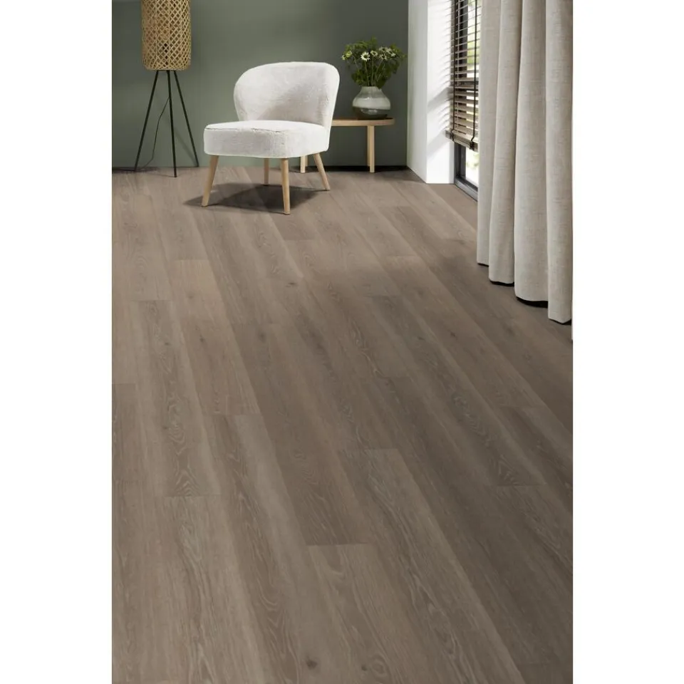 Kwantum Klik PVC Laurin Taupe Eiken