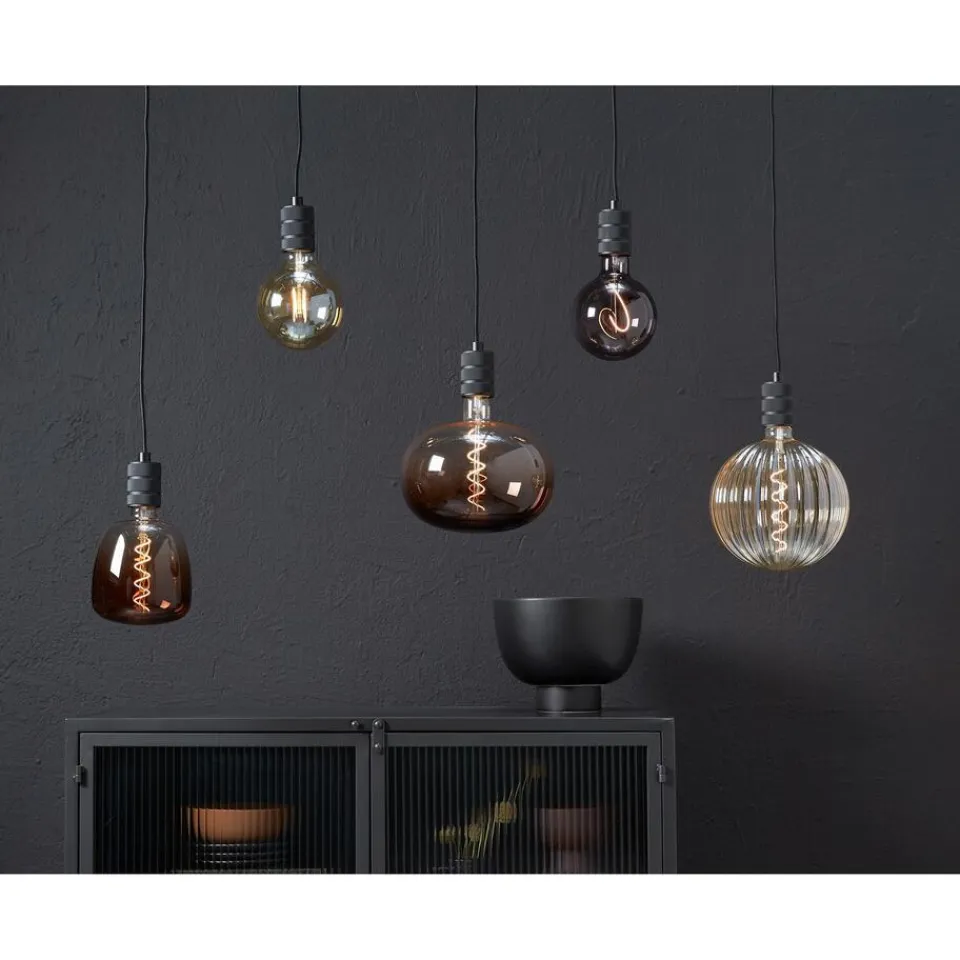 Kwantum LED Lamp 22x22,5 Cm Bruin E27 Dimbaar