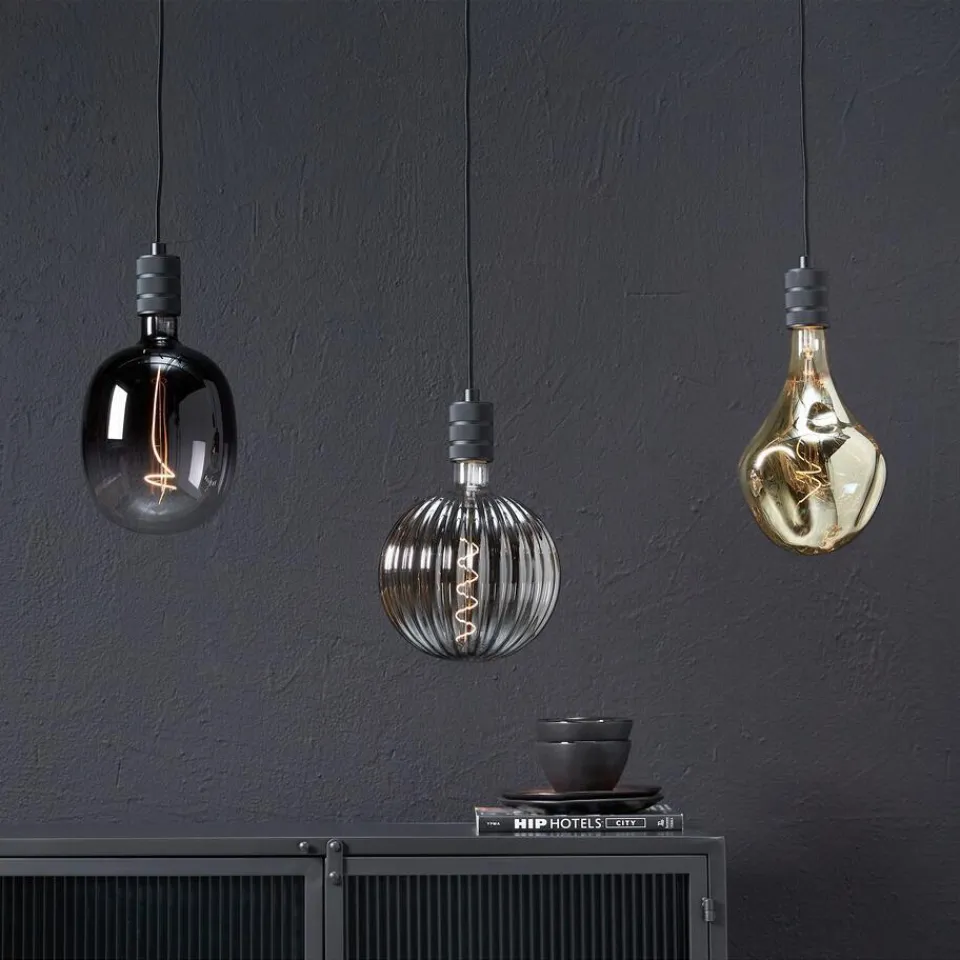 Kwantum LED Lamp 16,5x28 Cm Champagne E27 Dimbaar