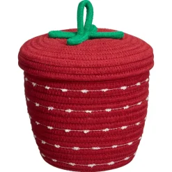 Kwantum Mand Met Deksel Jarny Rood