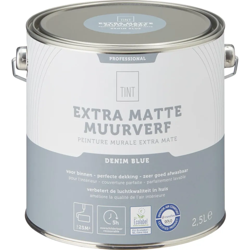 Kwantum Muurverf Professional Denim Blue 2.5 L