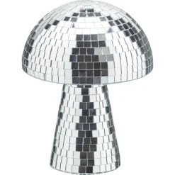 Kwantum Object Paddenstoel Disco Zilver - 15x15x18 Cm