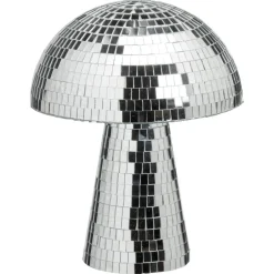 Kwantum Object Paddenstoel Disco Zilver - 20x20x24 Cm