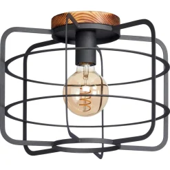 Kwantum Plafondlamp Wood Zwart