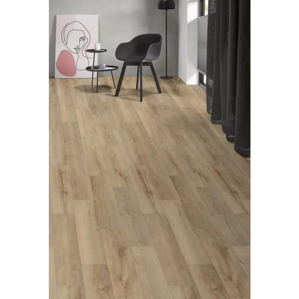 Kwantum Plak PVC Plano Naturel Eiken Visgraat