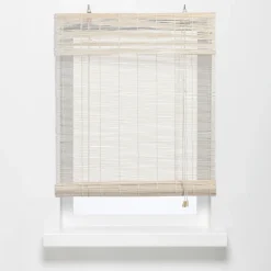 Kwantum Rolgordijn Bamboe Wit 100x220 Cm