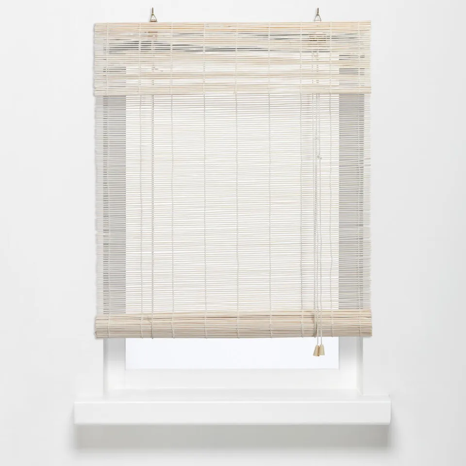 Kwantum Rolgordijn Bamboe Wit 100x220 Cm