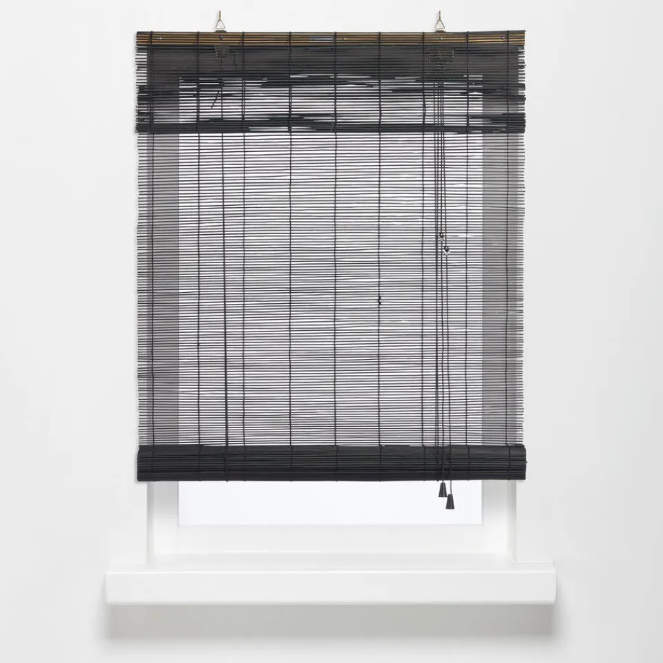 Kwantum Rolgordijn Bamboe Zwart 100x220 Cm