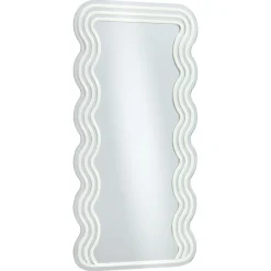 Kwantum Spiegel Met Verlichting - Wave - Neon - Warm Wit - 70x35 Cm