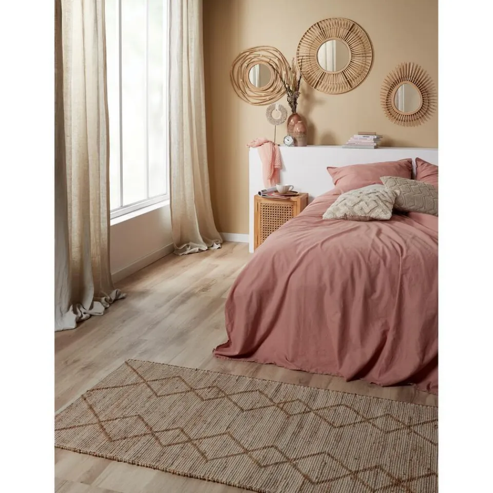 Kwantum Spiegel Rattan Bruin
