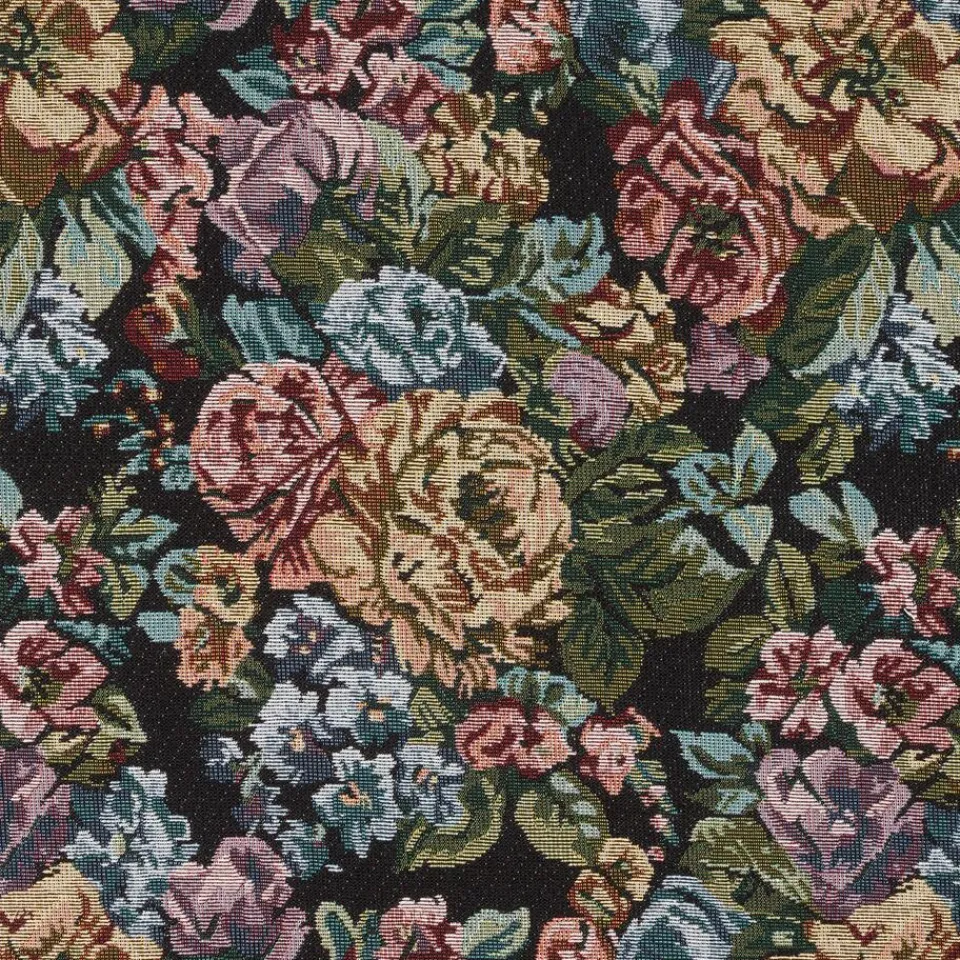 Kwantum Stof Fleur Zwart